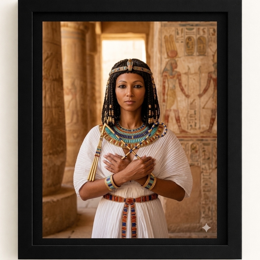Egyptian Pharaoh Hatshepsut Portrait in A Frame 8x10